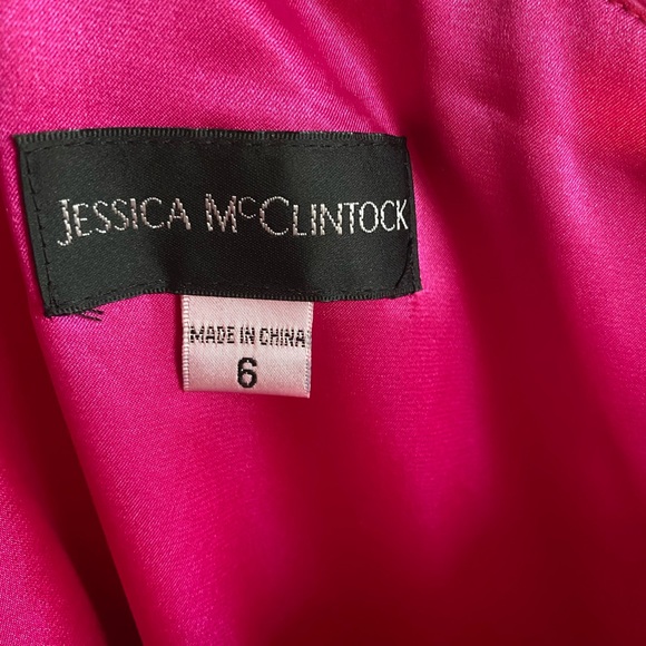 Jessica McClintock One Shoulder Pink Dress - Picture 3 of 3